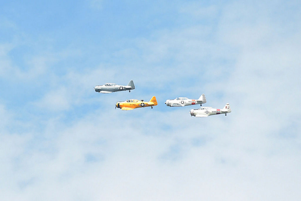 Planes fly by at The National D-Day Memorial